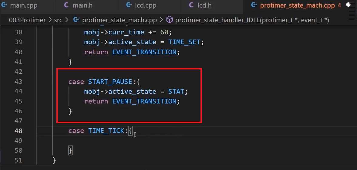 nested switch case in c