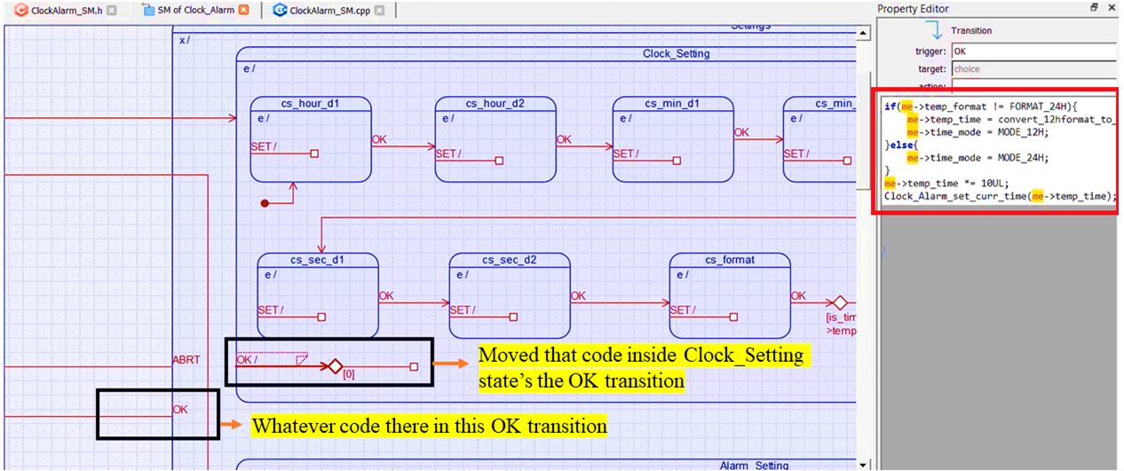 Figure 2. Clock_setting state