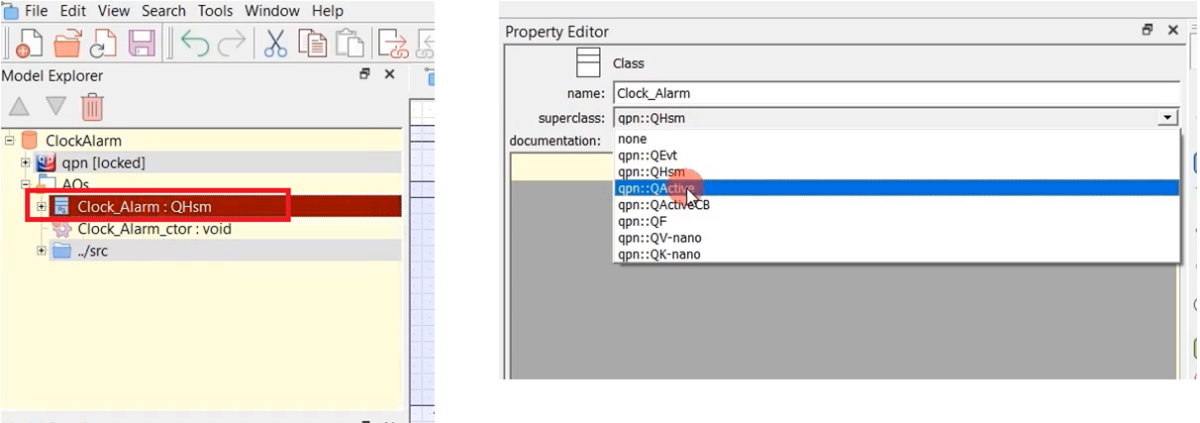 Implementing Active Object in Clock_Alarm System | FSM