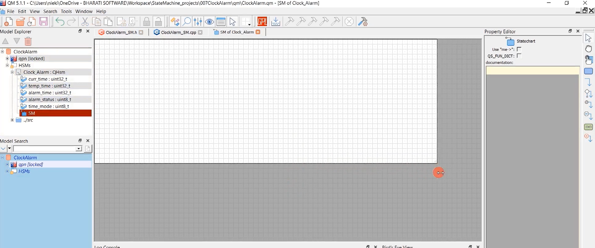 Drawing an HSM(hierarchical state machine)