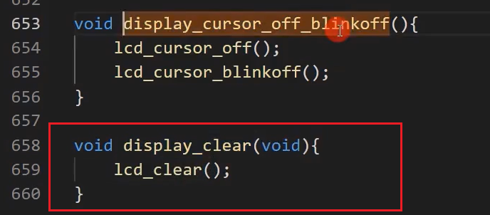 Figure 13. display_clear function