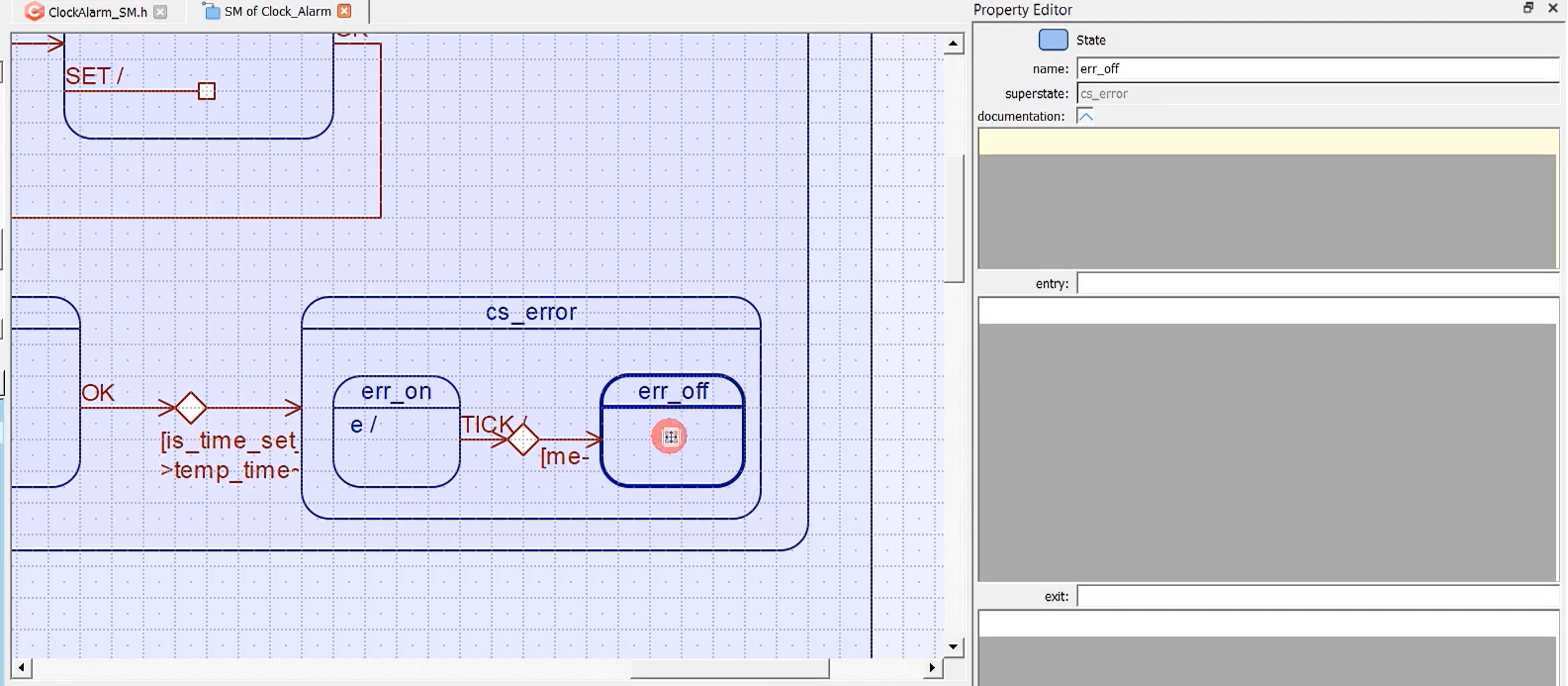 Implementing CLOCK_SETTING state part-3