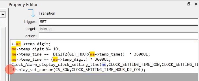 Implementing CLOCK_SETTING state part-1