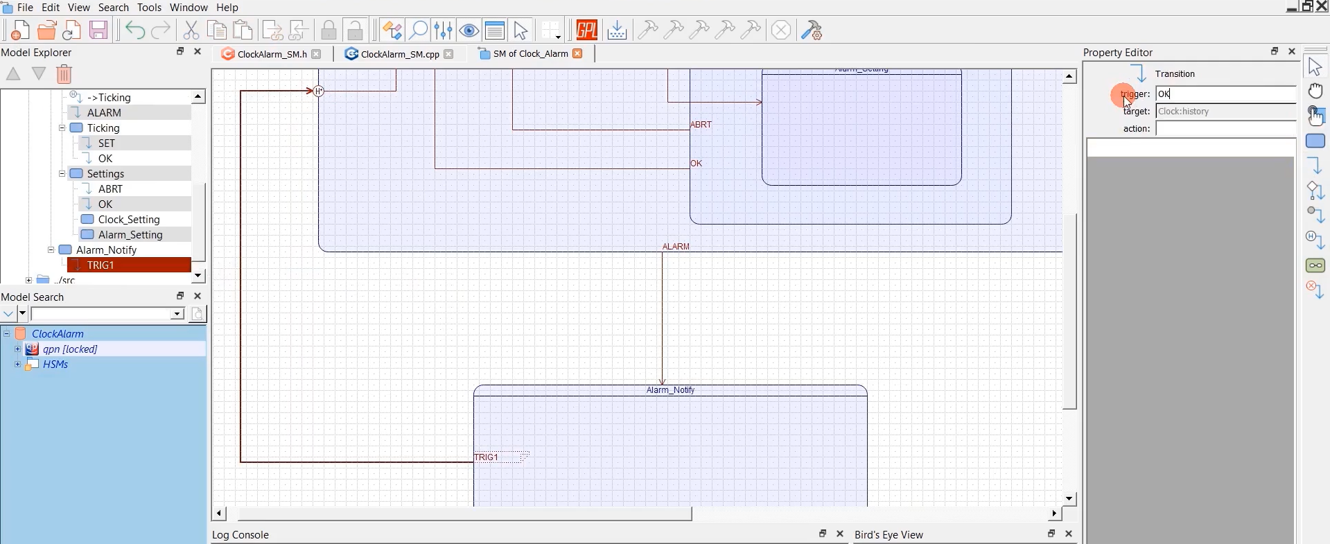 Drawing an HSM(hierarchical state machine)