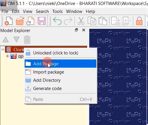 Figure 3. Creating a package