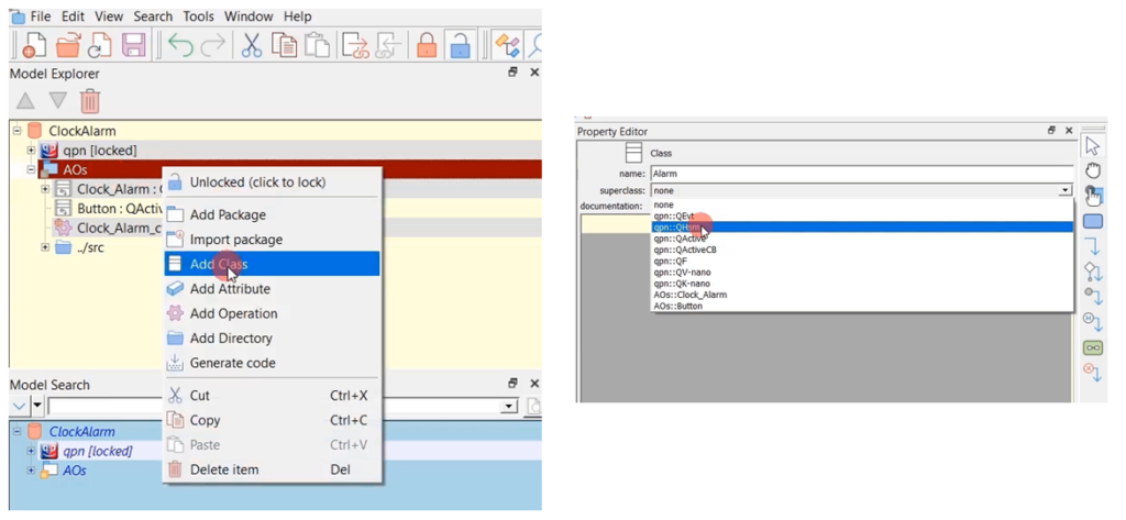 Implementing Active Object in Clock_Alarm System | FSM