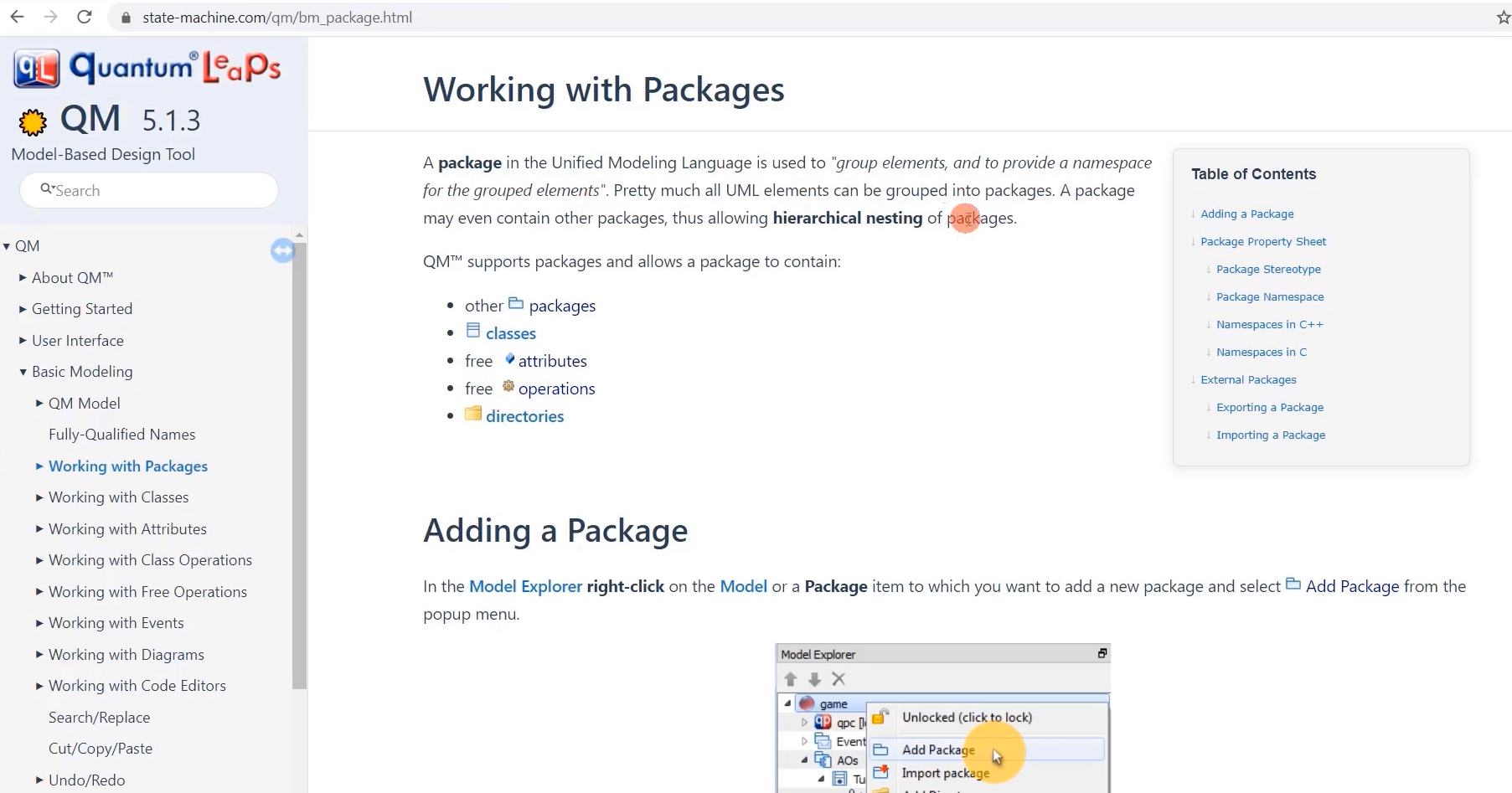 Figure 4. User manual of package