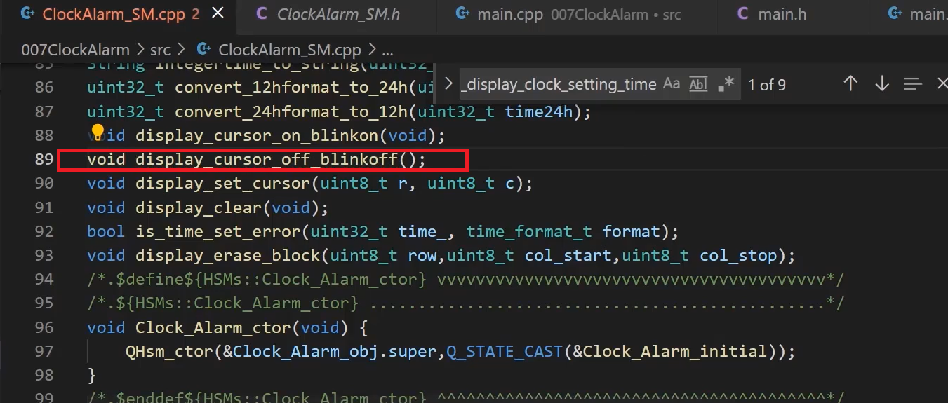 Figure 9. Add the cursor_off_blinkoff prototype