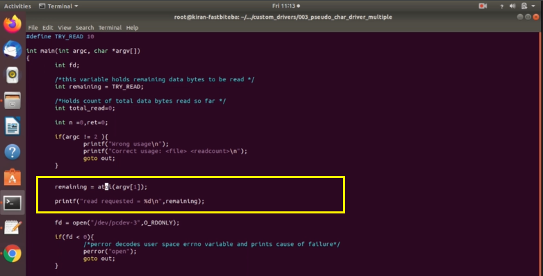 Figure 17. Extracting the read count