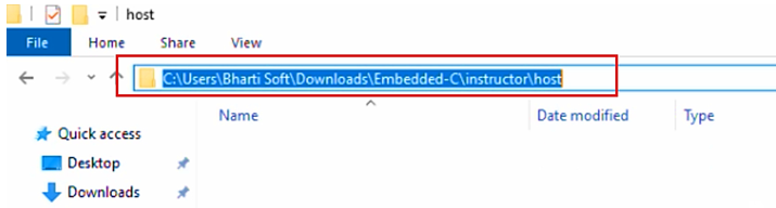 Host folder Path