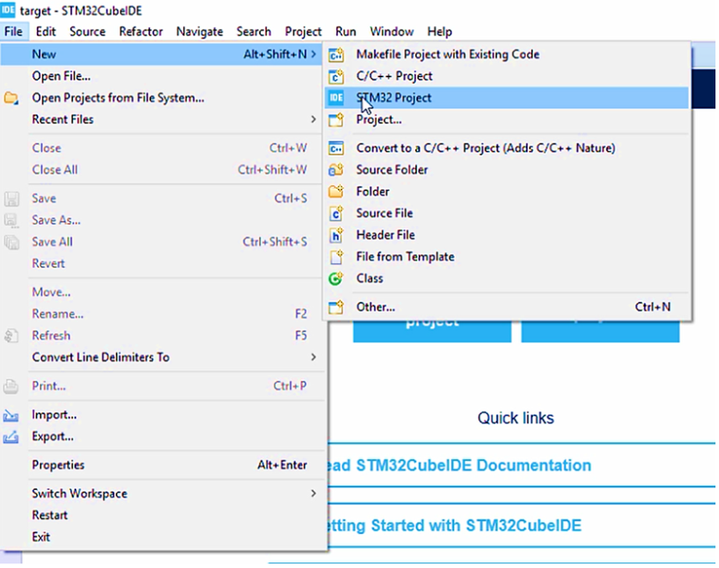 Creating an STM32CubeIDE Project for Target: Step-by-Step Guide