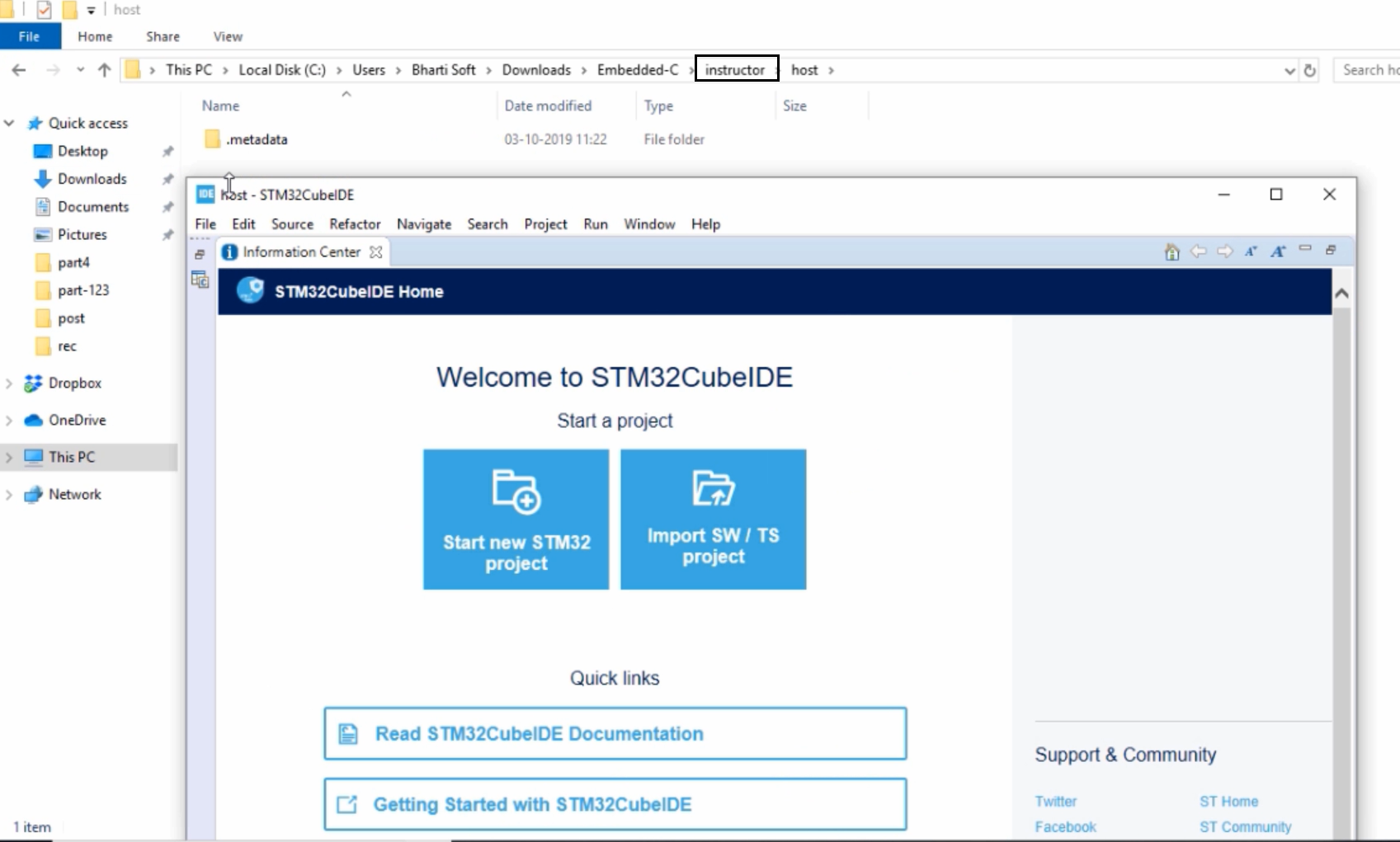 Figure 4. Eclipse workspace