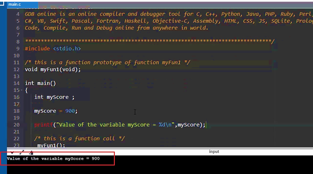 Variables scope