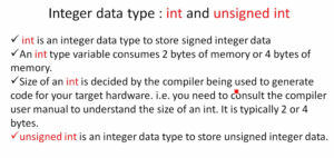 Read more about the article Microcontroller Embedded C Programming Lecture 28| Integer data type ‘int’ and ‘long’