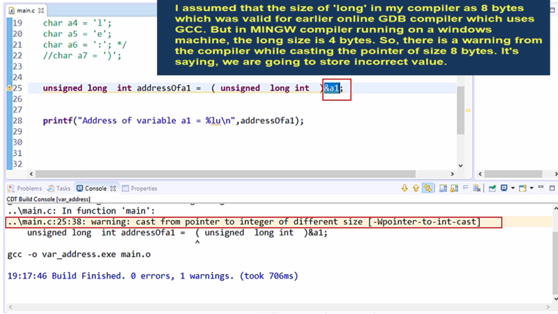 Understanding Address Variables and Type Casting in C