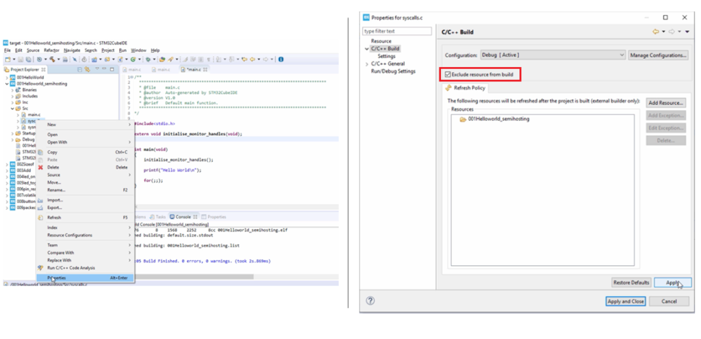 Testing printf over OpenOCD semihosting