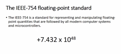 Single precision and double precision floating point representation