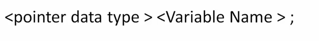 Figure 2. Pointer variable definition