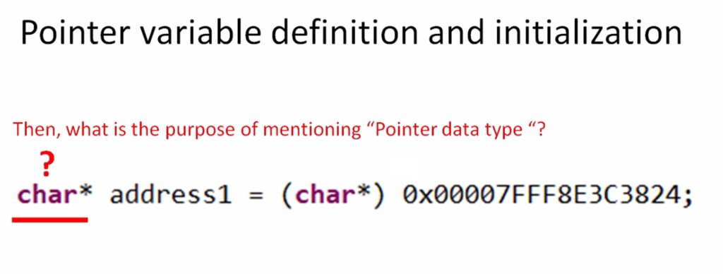 Pointer variable and initialization