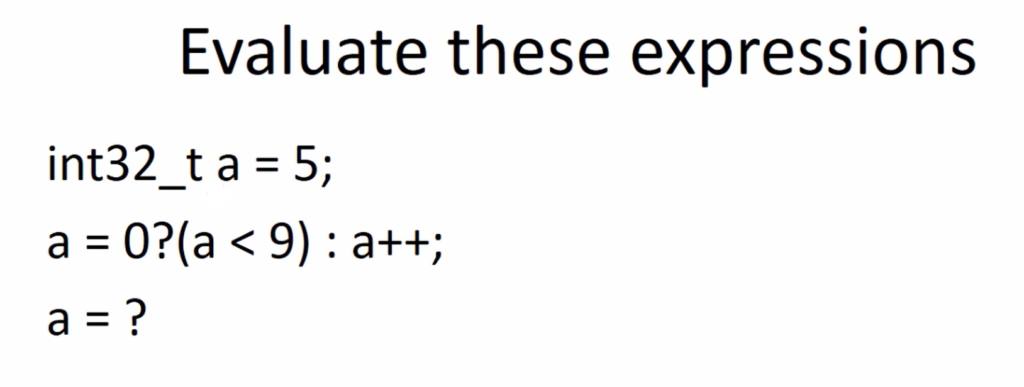 Conditional Operators in C