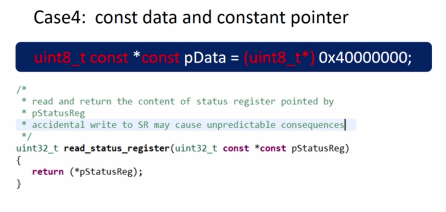 const usage and different case studies contd