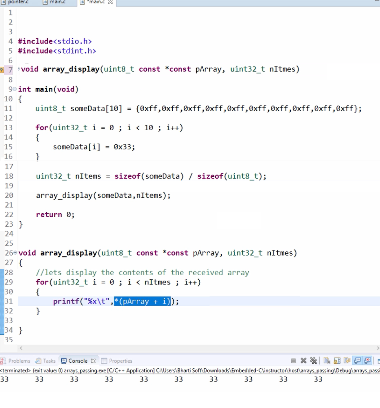 Passing Arrays To A Functions 4244