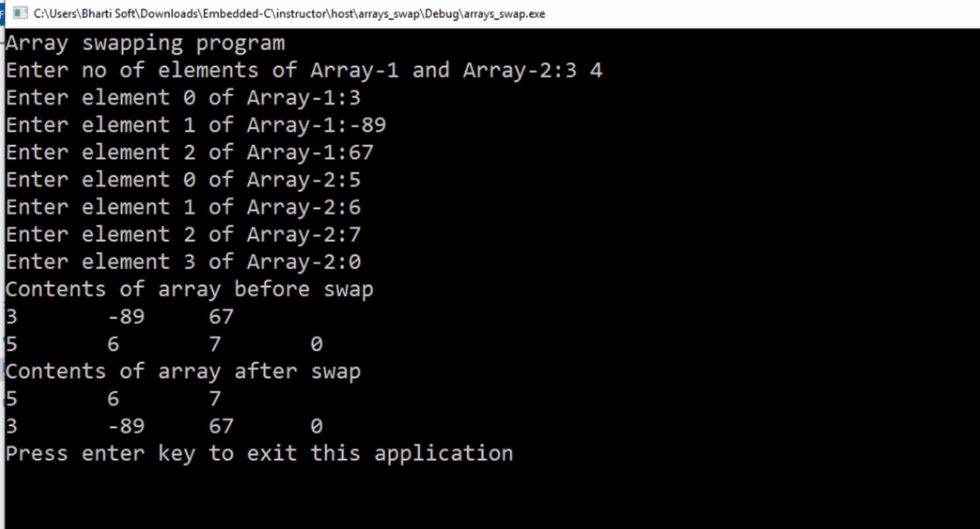 Passing array to a function