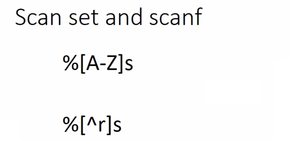 Figure 5. Scan set and scanf