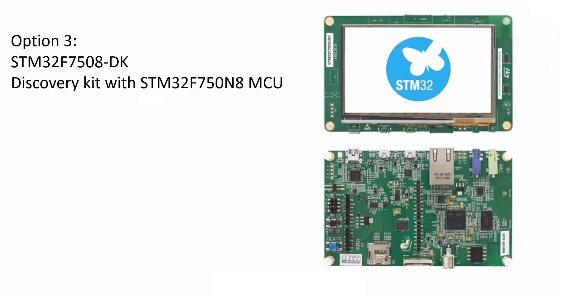  STM32 Discovery boards