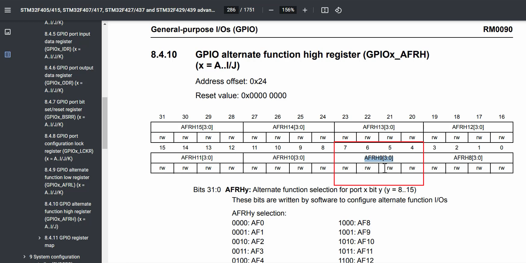 Configuring GPIO pins for SPI functionality