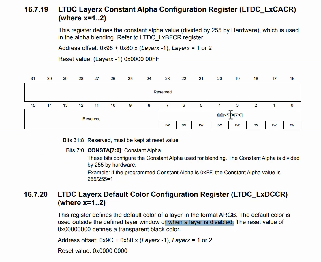 Figure 11. LTDC Layer constant alpha configuration register