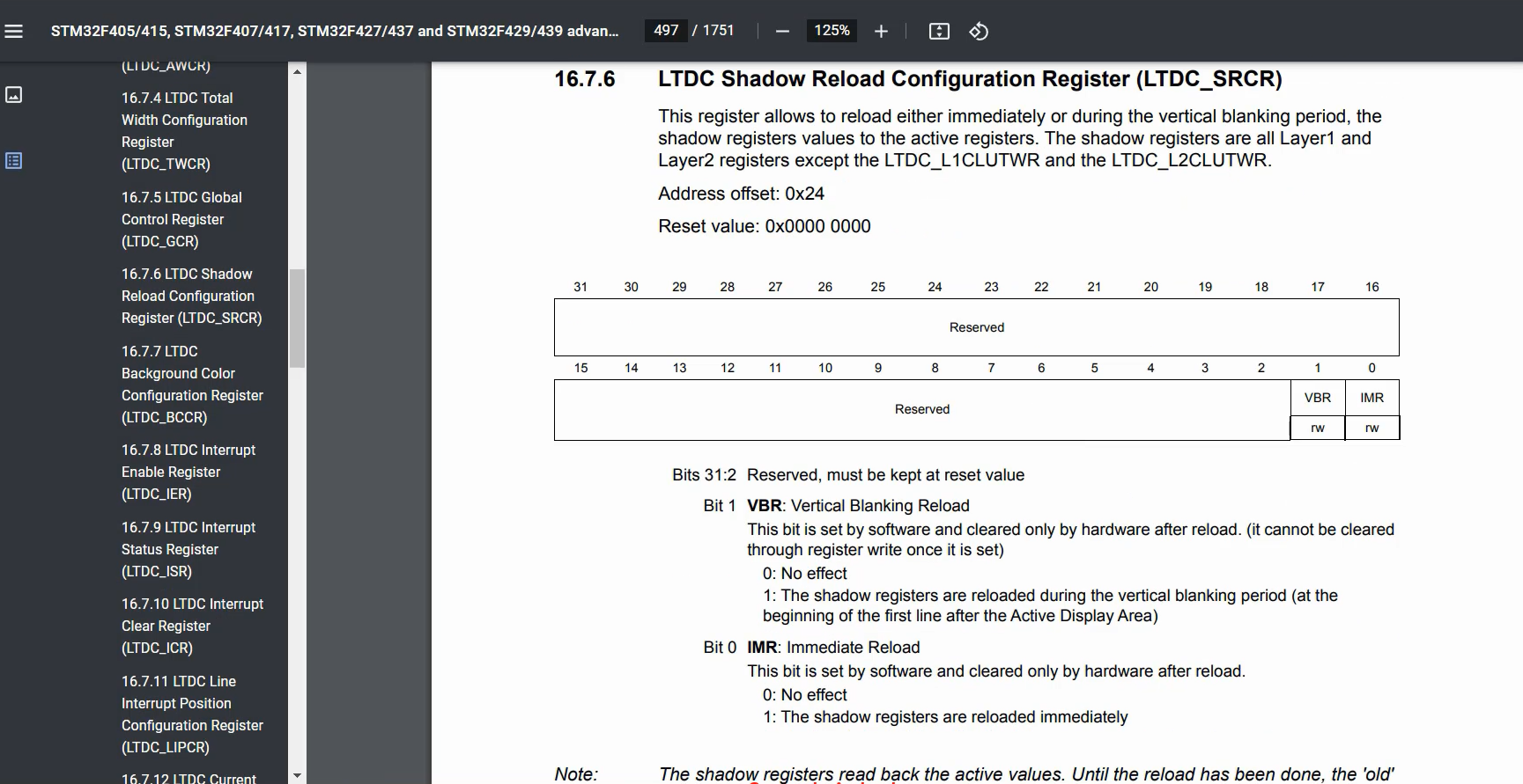 Figure 15. LTDC Shadow Reload Configuration Register