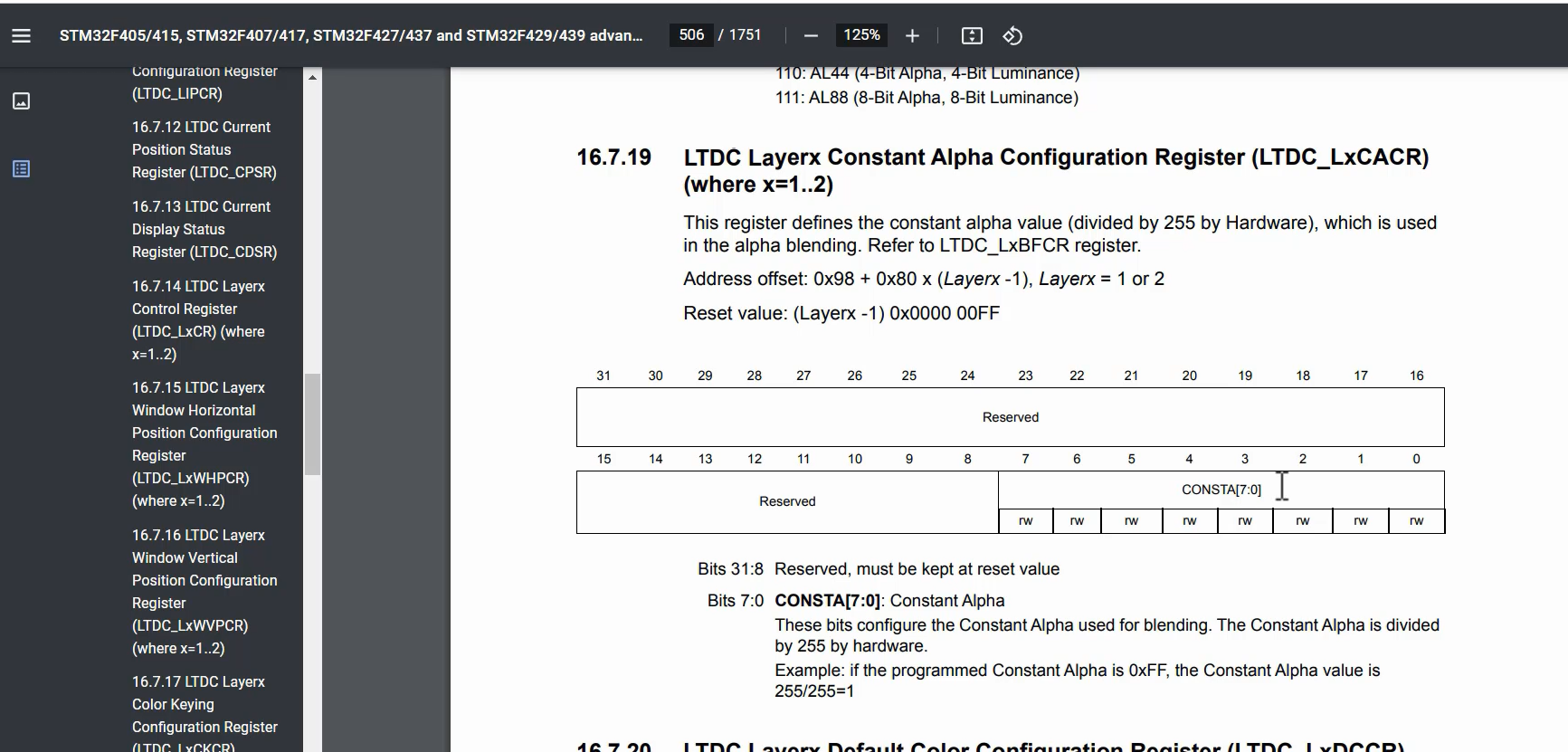 LTDC layers initialization