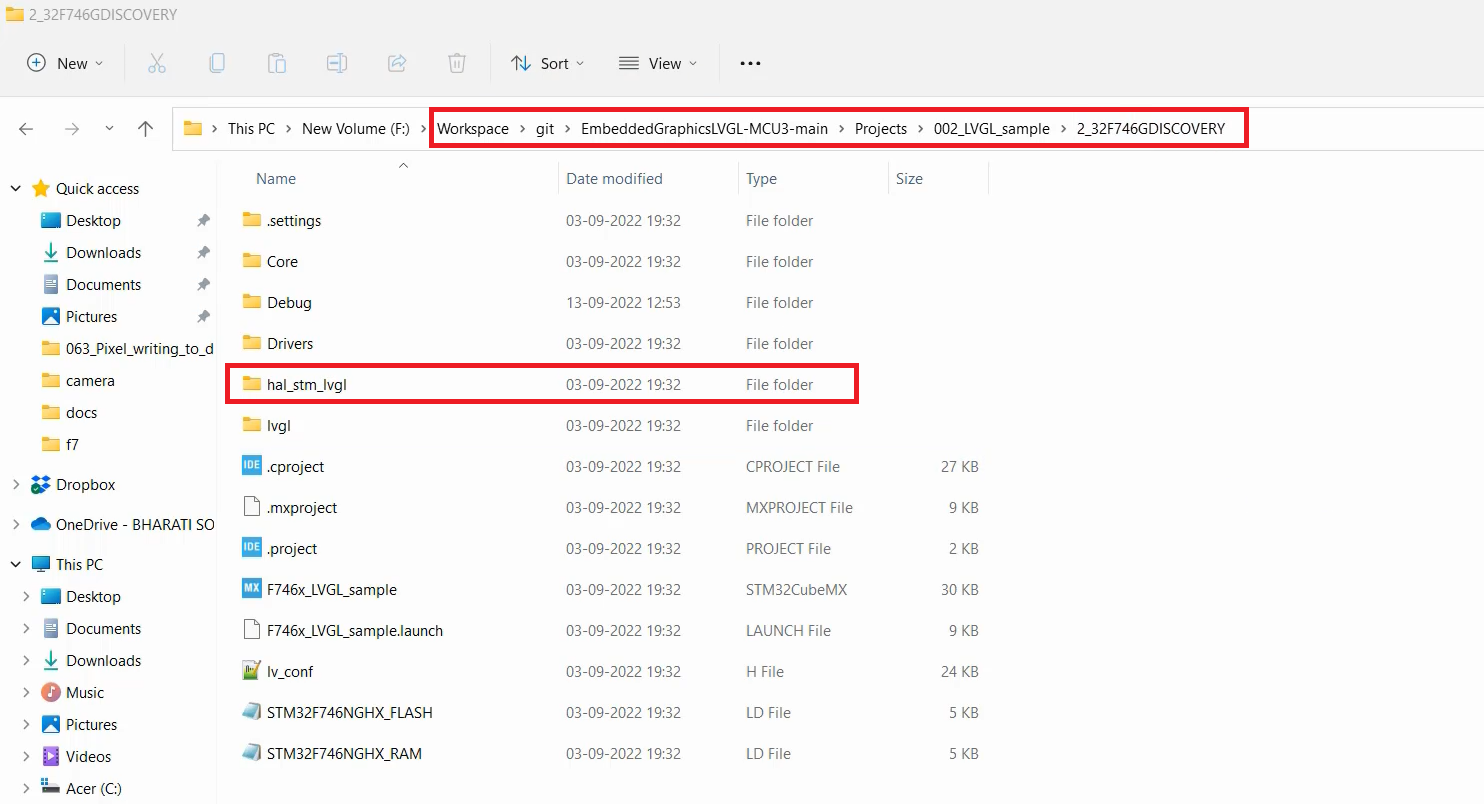 Figure 2. hal_stm_lvgl folder