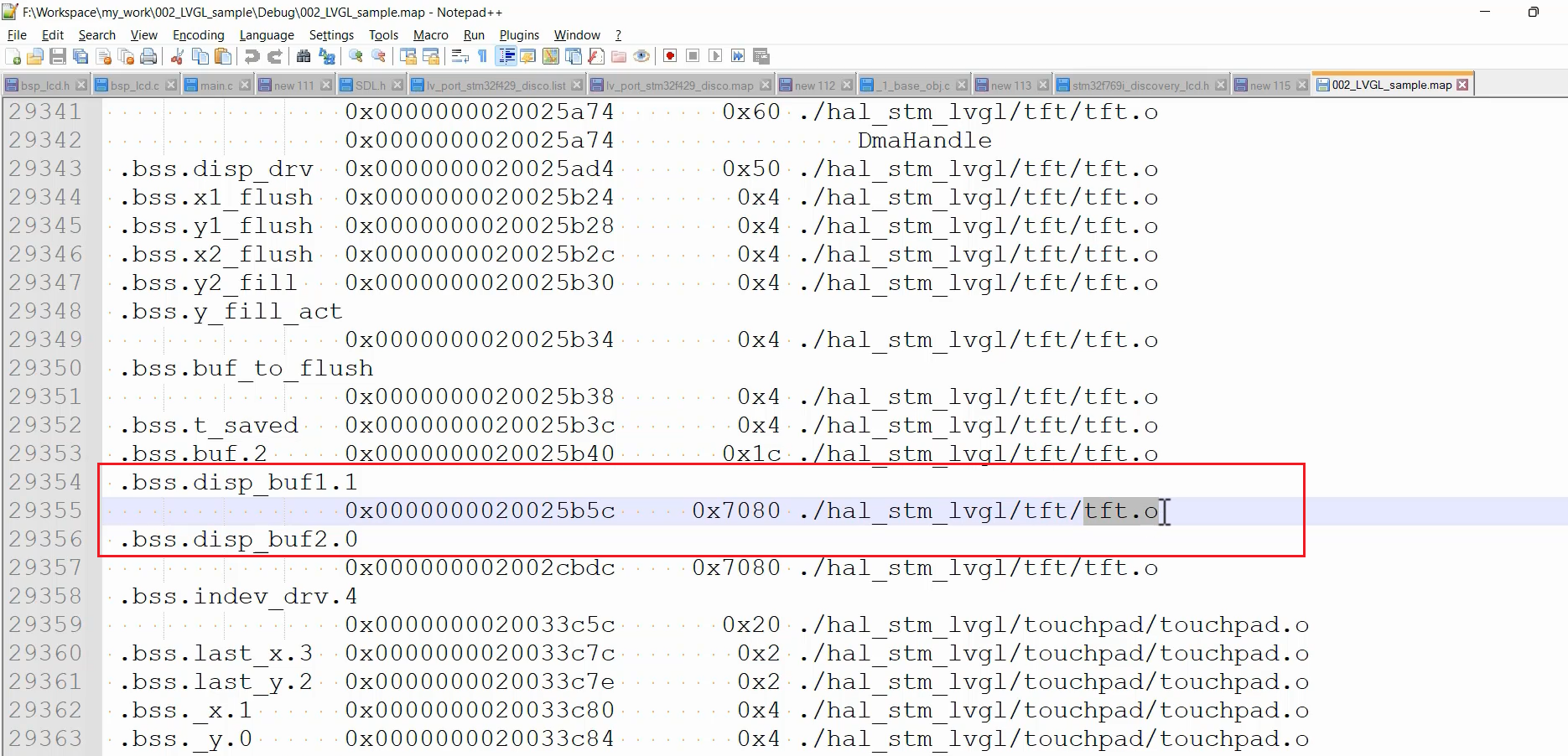 Analyzing Memory Consumption and Testing LVGL on STM32F429 Board